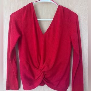 Dynamite twist back sweater v neck
